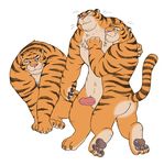  anthro butt disney erection male male/male penis stripper_tiger_(zootopia) wantaro zootopia 