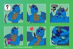  angry anthro blue_skin bored curious dragon eating flirting green_eyes horn male malicious slashfreezen sticker stickers wings 