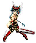 1girl armor female long_hair mirim queen&#039;s_blade queen&#039;s_blade_rebellion shield solo sword thighhighs weapon 
