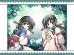  animal_ears aruruw black_hair blush eruruw food long_hair ribbons tenmu_shinryuusai utawarerumono 