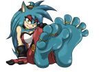  2019 5_toes absurd_res alpha_channel anthro becky_the_hedgehog black_nose clothed clothing dazidentevil digital_media_(artwork) eulipotyphlan eyeshadow eyewear fan_character feet female foot_fetish foot_focus green_eyes hedgehog hi_res humanoid_feet looking_at_viewer makeup mammal ring simple_background soles solo sonic_(series) toe_ring toes transparent_background 
