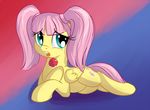  alternate_hairstyle candy cutie_mark equine feathered_wings feathers female feral fluttershy_(mlp) food friendship_is_magic fur hair horse lollipop long_hair mammal my_little_pony open_mouth pegasus pink_hair pony postscripting shy solo spice_girls wings 