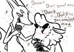  anthro avo_(weaver) blush canine caprine dialogue digital_media_(artwork) disney drunk duo english_text fan_character female inkyfrog jackal male mammal microphone musical_note pack_street remmy_cormo sheep simple_background singing text wool zootopia 
