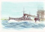  hyoubyou military original ship smoke warship water world_war_i 