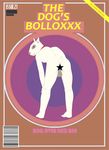  9x9 backsack balls bent_over bull_terrier butt canine censored dog looking_at_viewer magazine male mammal nipples nude raised_tail solo 
