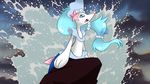  blue_eyes blue_hair hair mammal marine miloticite nintendo pinniped pok&eacute;mon primarina sea_lion video_games white_skin 