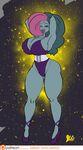  alien armpits big_breasts big_lips breasts cleavage clothed clothing female footwear green_skin high_heels humanoid leotard lips lurkergg shoes solo thick_thighs 