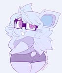  &lt;3 &lt;3_eyes aquabunny big_butt buckteeth butt chubby_cheeks clothing didi eyewear female geek glasses hair looking_at_viewer looking_back nidoran nidoran♀ nintendo pok&eacute;mon shorts spikes teeth video_games whiskers wide_hips 