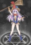  broom hair_ornament hat highres long_hair looking_at_viewer mctom nepgear neptune_(series) open_mouth purple_eyes purple_hair solo witch_hat 