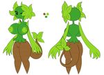  anthro areola big_breasts breasts female flora_fauna green_nipples huge_breasts humanoid looking_at_viewer male mammal model_sheet nipples not_furry nude plant simple_background smile solo standing thompson-vonjung waloe 