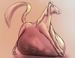  alovion_(artist) equine feral hooves horse imprint mammal sketch standing vore 