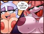  amy_rose bat big_breasts breasts cloudz dreamcastzx1 female hedgehog huge_breasts mammal monster_girl_(genre) rouge_the_bat sonic_(series) werehog 