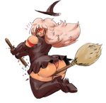  alien big_butt broom butt cartoon_network female gem_(species) hat huge_butt jasper_(steven_universe) muscular solo steven_universe thick_thighs witch_hat 