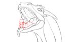  animated butt dragon horn human long_neck mammal neck_bulge open_mouth secretly-foxen_(artist) swallowing teeth tongue unfinished vore 