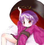  bowl bowl_hat hat japanese_clothes kimono obi purple_hair red_eyes sash short_hair smile solo sukuna_shinmyoumaru touhou uho_(uhoyoshi-o) wide_sleeves 