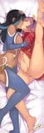  areolae barefoot breast_grab breasts closed_eyes dakimakura dark_skin dated faustsketcher feet fingering goggles goggles_on_head grabbing hair_over_eyes highres horned_headwear izumi_(pokemon) kagari_(pokemon) kiss large_breasts leg_lift medium_breasts midriff multicolored_hair multiple_girls navel nipples pokemon pokemon_(game) pokemon_oras purple_hair pussy ribbed_sweater spread_legs stomach sweat sweater turtleneck two-tone_hair yuri 