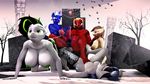  2016 3d_(artwork) amity_(mlp) anthro balls big_breasts breasts chain chain_leash descension digital_media_(artwork) domination equine erection fan_character female gore group hair harem hi_res horn horse leash looking_at_viewer male mammal midnight_music moreuselesssource_(artist) my_little_pony nipples nude open_mouth penis piercing pony precum red_eyes smile source_filmmaker tears tribal unicorn 
