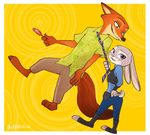  anthro canine chigico_u disney female fox judy_hopps lagomorph male mammal nick_wilde rabbit zootopia 