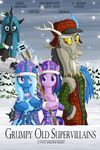  2016 berrypawnch changeling clothing discord_(mlp) fangs female friendship_is_magic group hat male my_little_pony parody queen_chrysalis_(mlp) snow snowing starlight_glimmer_(mlp) trixie_(mlp) 