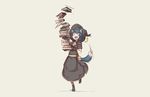  blue_hair book deel_(rkeg) foxgirl halloween short_hair witch 
