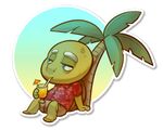  beverage chibi drinking junga old palm_tree reptile scalie smoothie summer tortoise tree tropical turtle vacation 