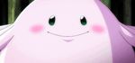  1girl animated animated_gif blush chansey green_eyes green_hair momi_(pokemon) pokemon pokemon_generations 