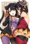  :o :p animal_ears animal_hood ao_no_neko backless_dress backless_outfit bangs bare_back bare_shoulders bell bell_collar black_eyes black_gloves black_hair black_jacket black_legwear black_panties border bow breast_press breasts candy cat_hood cat_tail collar collarbone cowboy_shot cross-laced_clothes dress ear_clip elbow_gloves eyelashes food gloves hair_between_eyes half_gloves halloween halterneck head_to_head holding holding_food hood hooded_jacket horns jacket jingle_bell large_breasts lollipop long_hair long_sleeves looking_at_viewer mismatched_legwear multiple_girls open_clothes open_jacket orange_bow orange_gloves orange_shorts original panties pantyhose pantyshot pantyshot_(standing) pleated_dress purple_legwear red_legwear rounded_corners sheep_ears sheep_horns short_dress shorts standing star striped striped_bow suspenders tail thighhighs tongue tongue_out underwear uneven_eyes white_border winged_hair_ornament 