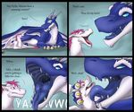  blue_fur comic cute dragon drooling duo eating feral fluffy food forced fur furred_dragon hi_res licking lothar male multicolored_fur nylla open_mouth rimentus saliva sticky tongue tongue_out vore wet white_fur 