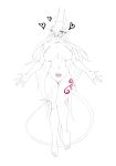  &lt;3 2019 big_breasts breasts demon female hair horn humanoid ingrid_(urw) line_art long_hair monochrome nipples not_furry nude pointy_ears puffy_nipples pussy simple_background solo spade_tail tattoo urw white_background womb_tattoo 