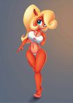  2016 anthro bandicoot big_breasts breasts cleavage clothed clothing coco_bandicoot crash_bandicoot_(series) female mammal marsupial navel panties sexy_doll smile solo underwear video_games 