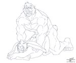  anal anthro bear kumatetsu lagomorph lord_soshi male male/male mammal muscular rabbit sex simple_background slightly_chubby the_boy_and_the_beast wolfblade 