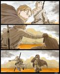  1girl cloak comic desert matsuri6373 obi-wan_kenobi rey_(star_wars) sandstorm star_wars time_paradox 