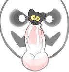  balls blush cat cock_vore cum cum_on_face feline ghost humanoid_penis lambent male mammal momo_(google) penis spirit vore young 