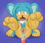  anal anthro anus cpctail cum cum_inside female male male/female nintendo paws pok&eacute;mon pussy simipour simple_background video_games 