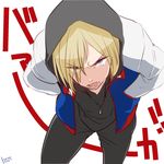  artist_name bad_id bad_twitter_id blonde_hair blue_eyes hair_over_one_eye hands_in_pockets hood hoodie jewelry koji-bread leaning_forward male_focus necklace open_mouth simple_background solo white_background yuri!!!_on_ice yuri_plisetsky 