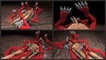  bdsm bondage bound claws dirty domination feet first_person_view five_nights_at_freddy five_nights_at_freddy&#039;s foot_fetish footjob foxy hawkvally mistress open_mouth paws slave toes video_games 