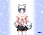  kitazato_shigure kobuichi snow_(game) studio_mebius thigh-highs wallpaper 