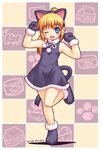  animal_ears cat_ears inou_shin kemonomimi_mode rockman rockman_(classic) roll solo tail 