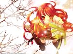  alastor_(shakugan_no_shana) from_above itou_noiji jewelry long_sleeves pendant red_hair shakugan_no_shana shana snow snowing thighhighs wallpaper 
