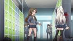  animated animated_gif blood kick multiple_girls murder school_uniform violence vivid_strike! 