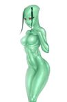  alien anthro autumm_airwave bald breasts featureless_breasts featureless_crotch female irken not_furry nude simple_background skinny solo thick_thighs white_background 