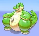  alligator anthro crocodilian cute inflation junga overweight pool_toy reptile rubberfur scalie shiny sitting smile 