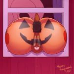 2016 anal anal_penetration anus applejack_(mlp) big_butt butt buttplug earth_pony equine female feral friendship_is_magic halloween holidays horse mammal my_little_pony penetration pony pussy ratofdrawn sex_toy 