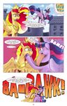  2016 comic crown dialogue egg english_text equestria_girls equine female friendship_is_magic glowing horn jewelry magic mammal my_little_pony saturdaymorningproj sunset_shimmer_(eg) text twilight_sparkle_(mlp) winged_unicorn wings 