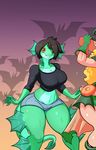  2016 anthro big_breasts bovine breasts cattle duo female halloween holidays jaeh mammal sea_serpent 