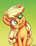  2016 applejack_(mlp) derp_eyes equine female friendship_is_magic horse mammal my_little_pony pony solo sorcerushorserus tongue tongue_out 