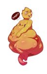  alphys anthro breasts clothing female krimxonrage lizard nipples panties reptile scalie small_breasts solo thick_thighs undertale underwear video_games weight_gain wide_hips 
