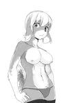  2012 anthro digital_media_(artwork) female greyscale kemono manmosu_marimo monochrome nude simple_background tagme white_background 