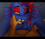  &lt;3 2016 alphys anthro areola big_breasts breasts duo erect_nipples eye_patch eyewear female female/female fish lizard marine nipples nude reptile scalie smile undertaild undertale undyne video_games 