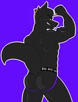  anthro butt canine clothing jockstrap looking_at_viewer male mammal merffle mostly_nude muscular solo underwear 